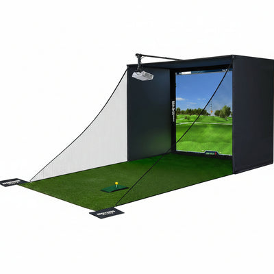 Golf Simulator Enclosure with Impact Screen & Blackout Cage