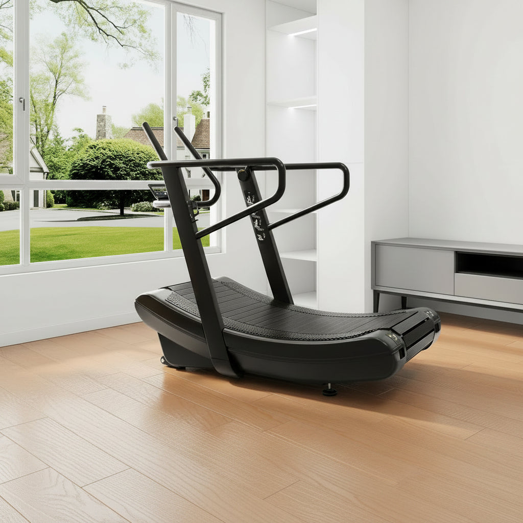 Sturdy Curved Manual Treadmill, Non Electric Motorized Treadmill — product view 6