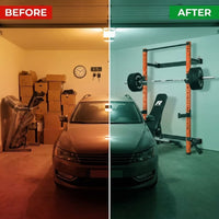 2.36'' X 2.36'' Folding Squat Rack for Home Gym, Wall Mounted Squat Rack with Attachments - Space Saving Squat Power Rack — product view 4