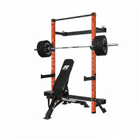 2.36'' X 2.36'' Folding Squat Rack for Home Gym, Wall Mounted Squat Rack with Attachments - Space Saving Squat Power Rack — product view 7