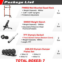 2.36'' X 2.36'' Folding Squat Rack for Home Gym, Wall Mounted Squat Rack with Attachments - Space Saving Squat Power Rack — product view 8