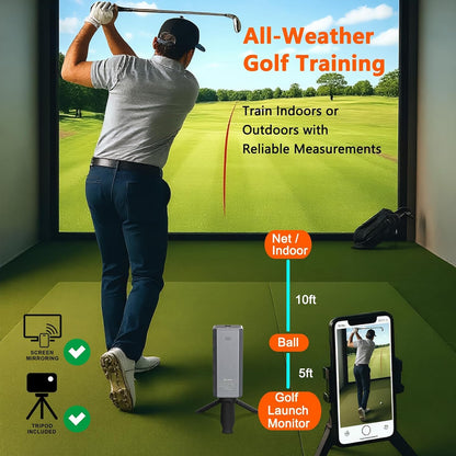 Golf Launch Monitor & Portable Swing Analyzer with 13 Metrics — product view 3