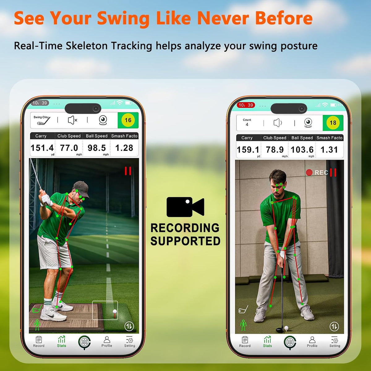 Golf Launch Monitor & Portable Swing Analyzer with 13 Metrics — product view 4