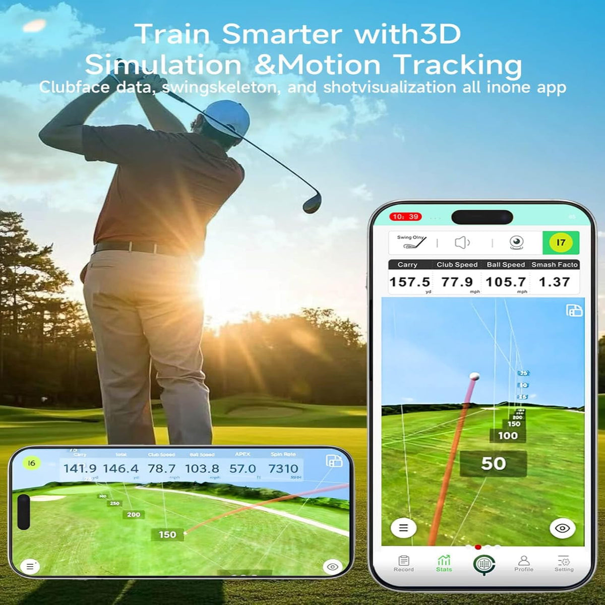 Golf Launch Monitor , Simulators for Home & Training，Golf Swing Analysis — product view 5