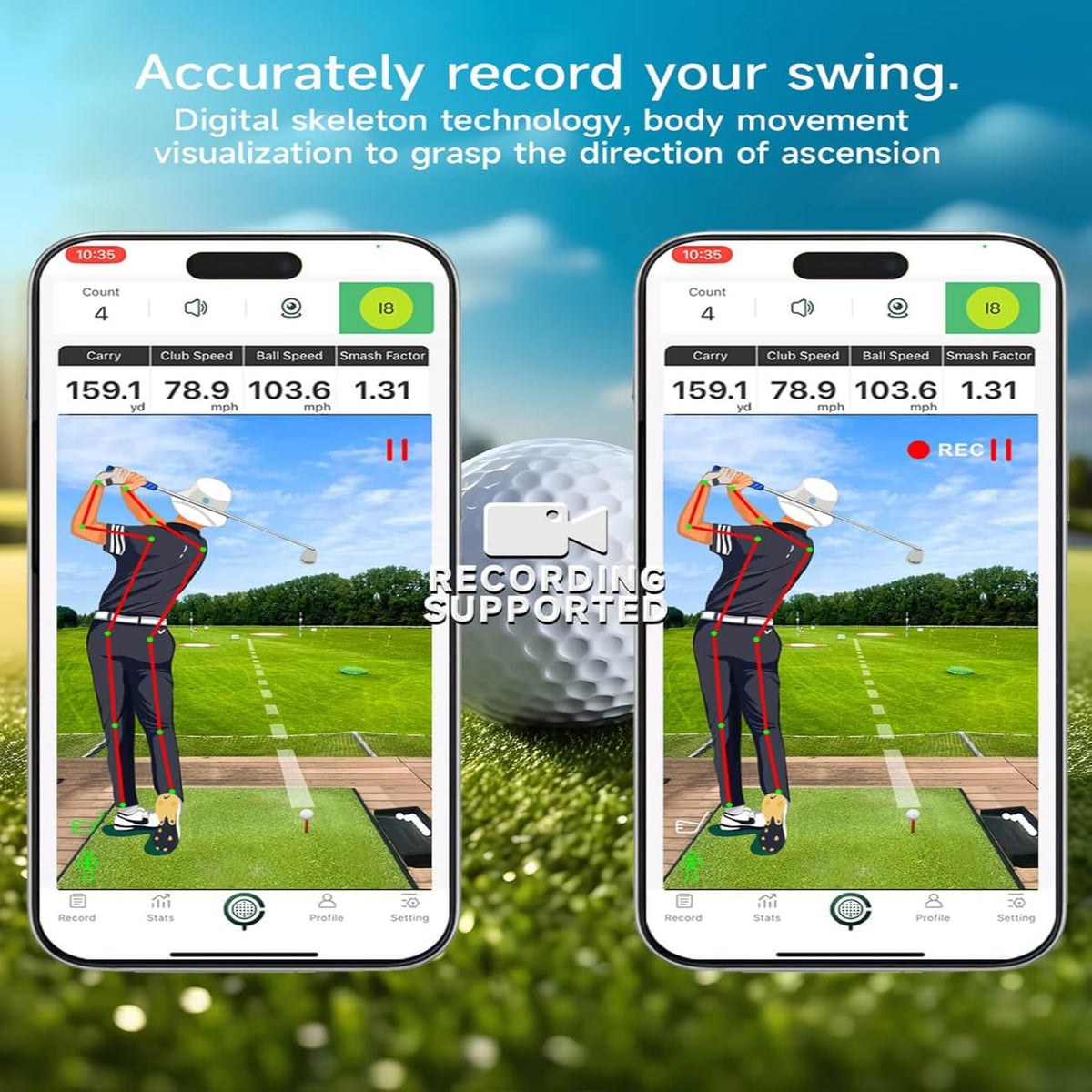 Golf Launch Monitor , Simulators for Home & Training，Golf Swing Analysis — product view 7