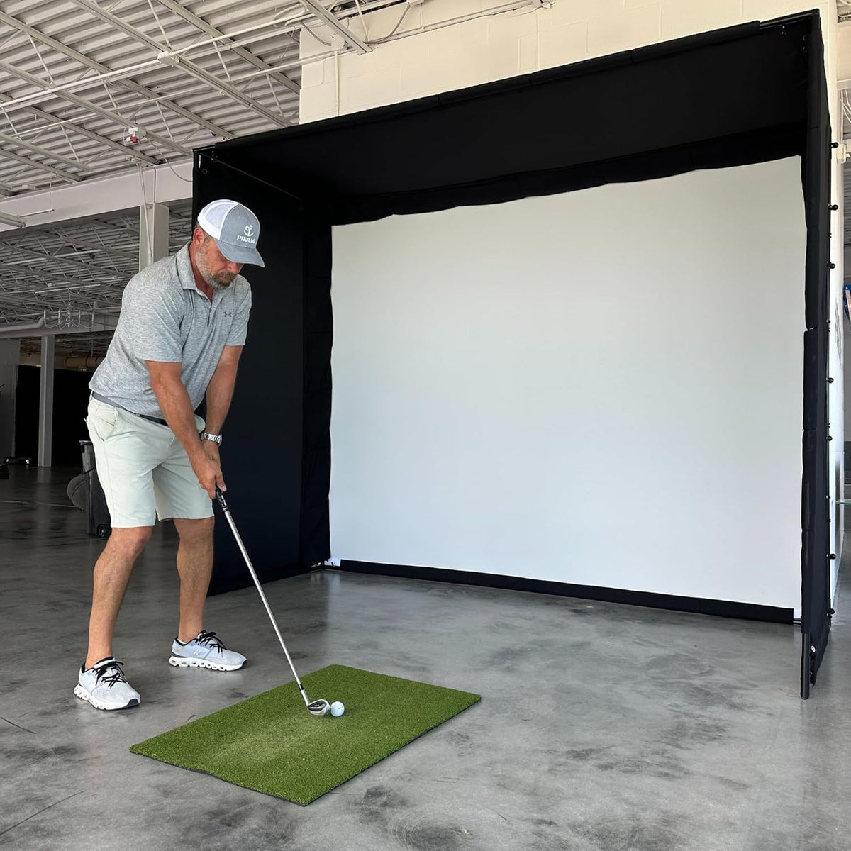 Golf Simulator Enclosure Kit – Choose 8X8 Ft, 10X8 Ft, or 12X8 Ft – Complete Frame + Enclosure + HD Impact Screen (Home Indoor/Outdoor Practice) — product view 6
