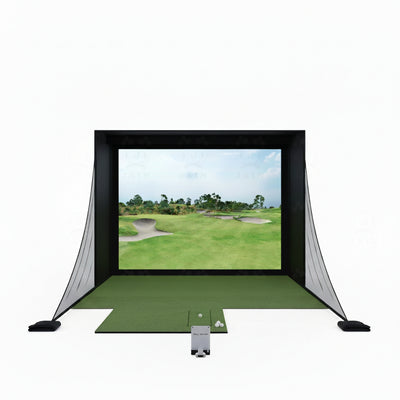 Golf Simulator Enclosure with Impact Screen & Aluminum Frame
