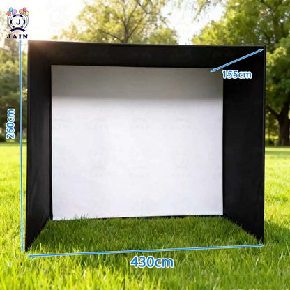 Golf Simulator Enclosure with Impact Screen Aluminum Frame and Hitting Net Enclosed Display Screen for for Indoor Golf Training — product view 8