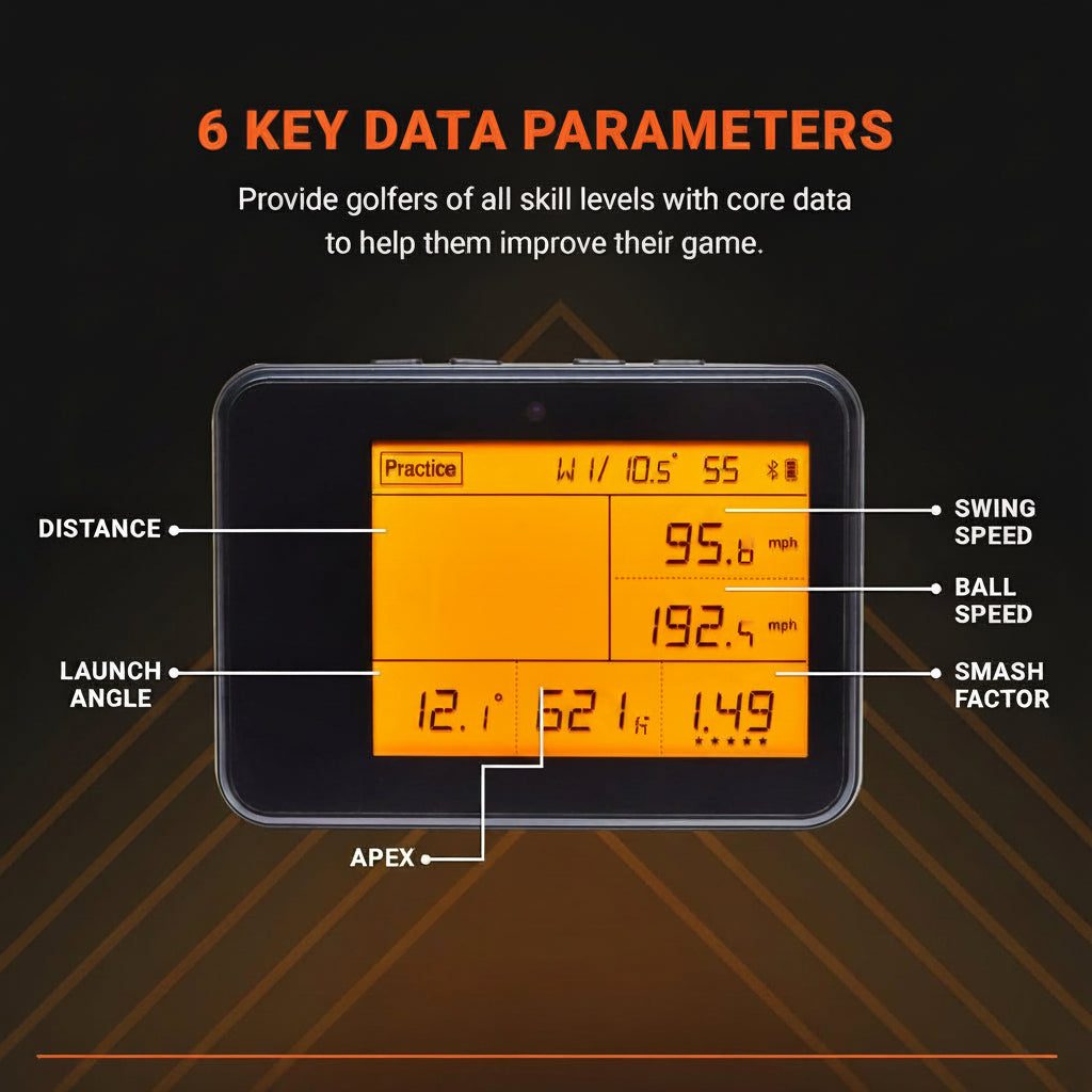 Portable Golf Launch Monitor and Swing Analyzer with Real-Time Shot Data Tracking | Ideal Golf Swing Trainer/Training Equipment for Indoor & Outdoor | up to 20 Hours Battery Life — product view 4