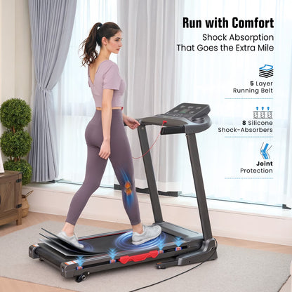 Treadmill for Home with 3 Level Manual Incline Smart APP USB Charging Foldable Running Electric Treadmill Gym — product view 11