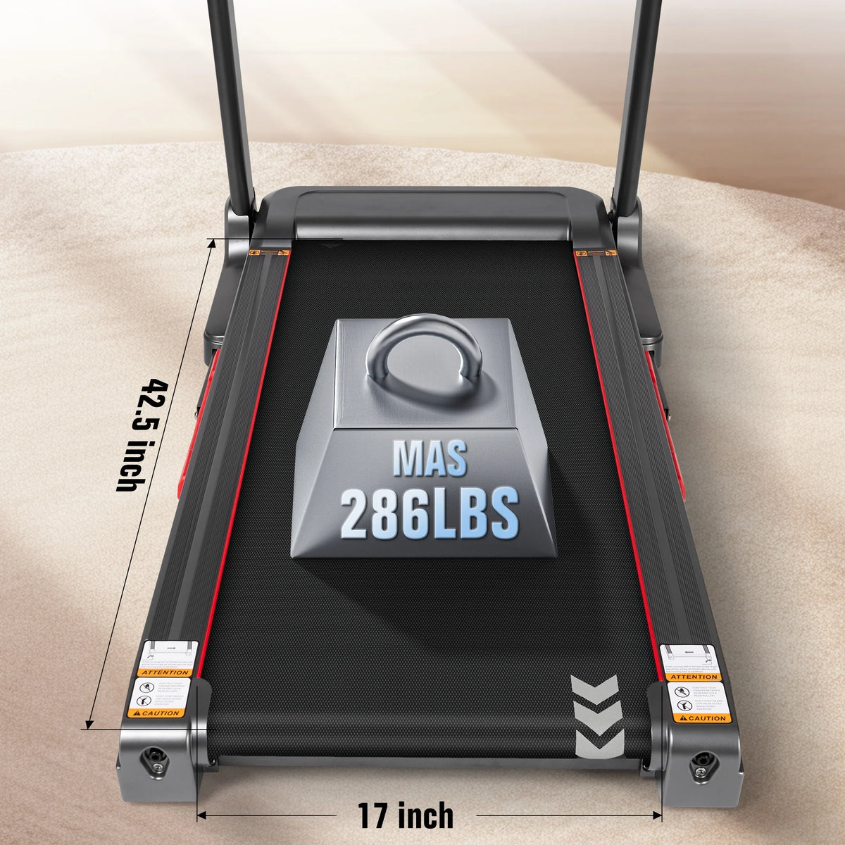 Treadmill for Home with 3 Level Manual Incline Smart APP USB Charging Foldable Running Electric Treadmill Gym — product view 4