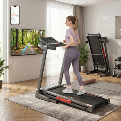 Treadmill for Home with 3 Level Manual Incline Smart APP USB Charging Foldable Running Electric Treadmill Gym — product view 8