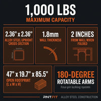 2.36'' X 2.36'' Folding Squat Rack for Home Gym, Wall Mounted Squat Rack with Attachments - Space Saving Squat Power Rack — Results & Stats
