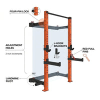 2.36'' X 2.36'' Folding Squat Rack for Home Gym, Wall Mounted Squat Rack with Attachments - Space Saving Squat Power Rack — How It Works